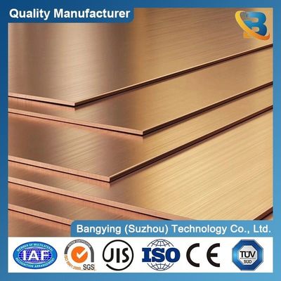 Alloy Copper Plate Sheet 2mm C10100 C10200 C11000 99.9% A Grade Melting Point 1083 ordm