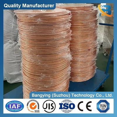 Pancake Copper Pipe 1/2 1/4 7/8 25mm Size C70600 C71500 C12200 Elongation 40% Cu 99.99%