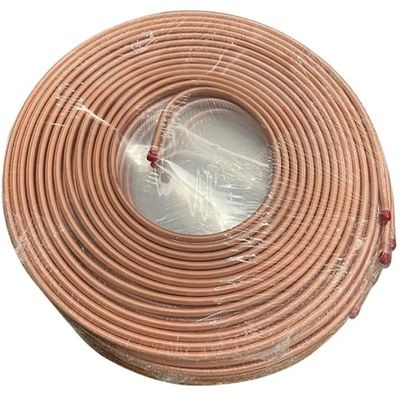 Customized Size 15mm Tube 3/8" Insulated Red Copper Pipes for Coils Air Conditioners
