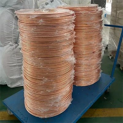 Customized Size 15mm Tube 3/8" Insulated Red Copper Pipes for Coils Air Conditioners