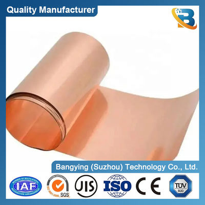 Copper Strips 99.99% C11000 C1200 0.1mm Soft / Half Hard Copper Coil for Electronics