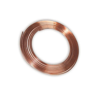 C10100 C11000 C12000 99.99% Pure Red Pancake Copper Tube Custom Size For Water Tube