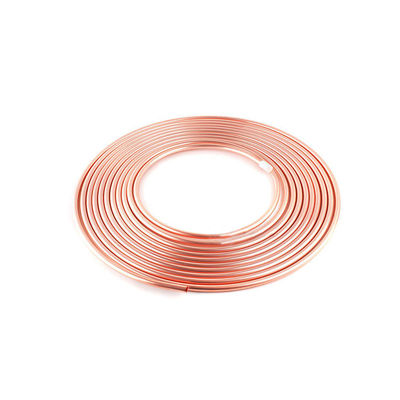 C10100 C11000 C12000 99.99% Pure Red Pancake Copper Tube Custom Size For Water Tube