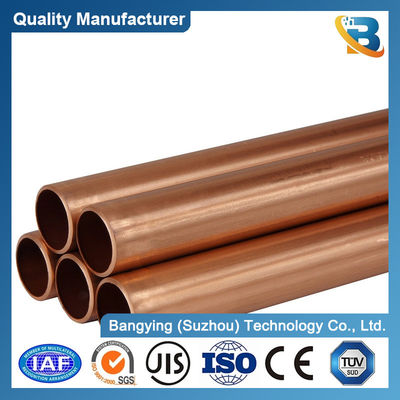 ASTM B280 Seamless Pure Brass Tube C12200/C11000 Copper Coils Copper Pipe with Red Color